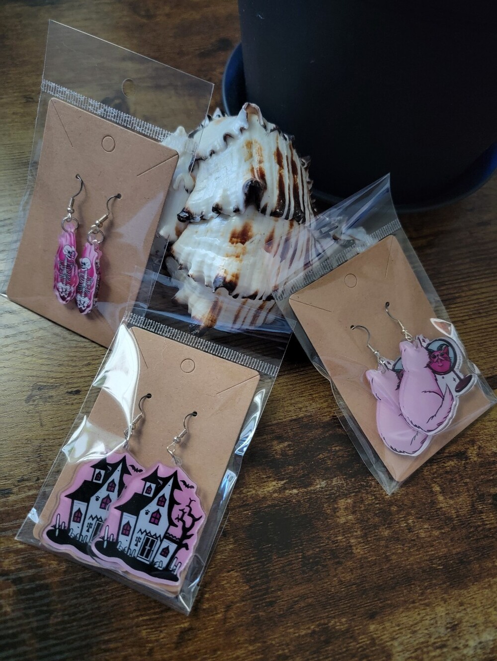 3pcs Halloween Ghost & Haunted House Earrings - Pack of 3